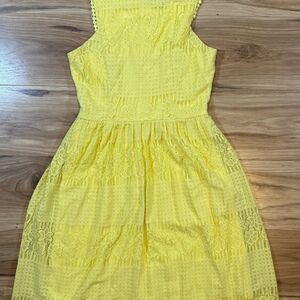 Altar’d State Women’s XS Yellow Lace Dress